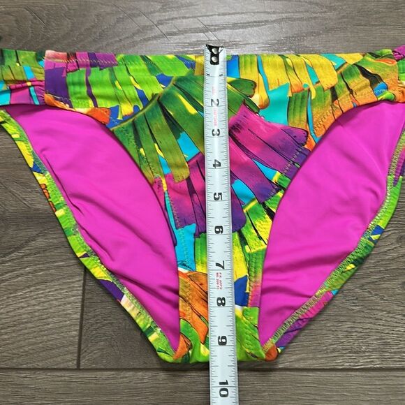 Trina Turk Polynesian Palms Two Piece Tankini Hipster Bottoms Multicolor *Size 8 - Picture 11 of 15